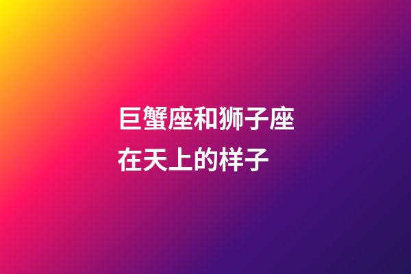 巨蟹座和狮子座在天上的样子-第1张-星座运势-玄机派