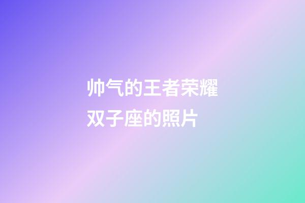 帅气的王者荣耀双子座的照片-第1张-星座运势-玄机派