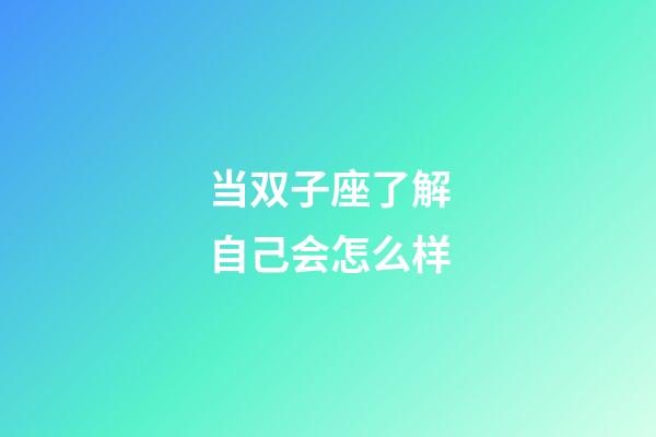 当双子座了解自己会怎么样-第1张-星座运势-玄机派