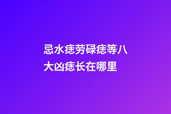 忌水痣劳碌痣等八大凶痣长在哪里