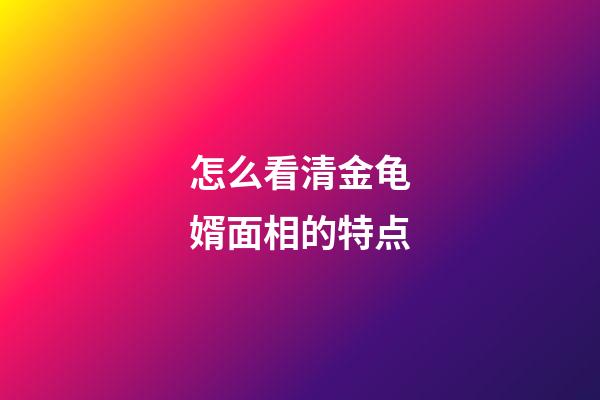 怎么看清金龟婿面相的特点