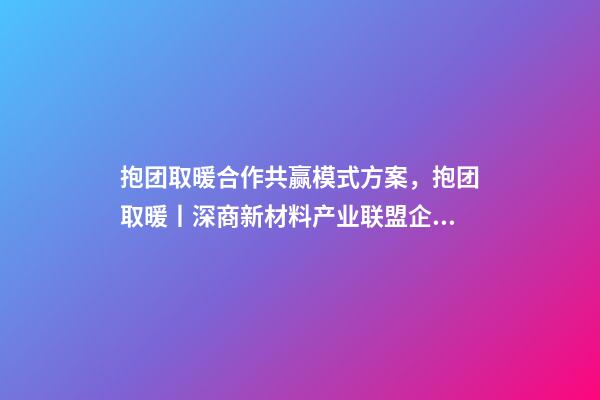 抱团取暖合作共赢模式方案，抱团取暖丨深商新材料产业联盟企业聚心合力-第1张-观点-玄机派