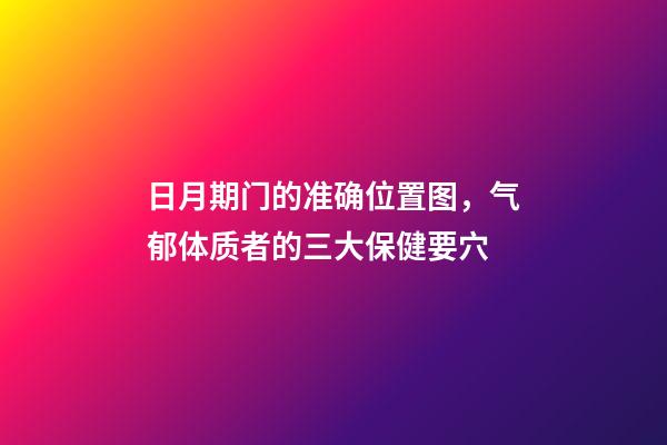 日月期门的准确位置图，气郁体质者的三大保健要穴-第1张-观点-玄机派