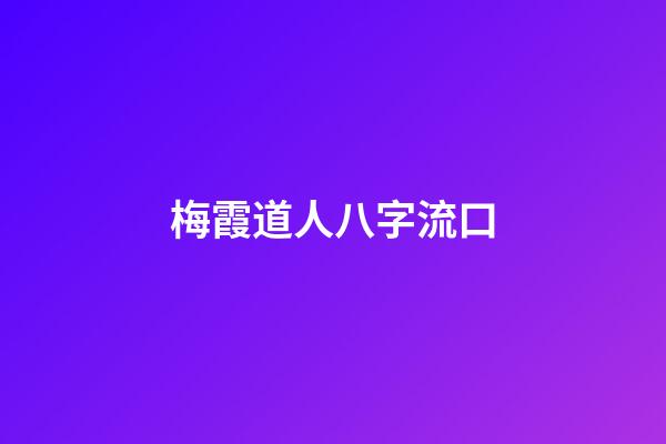 梅霞道人八字流口