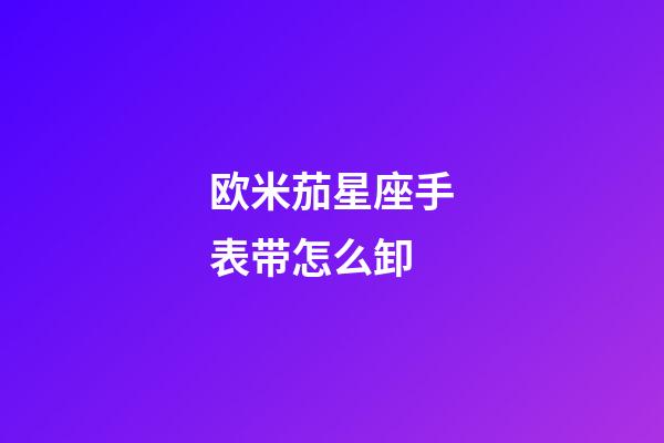 欧米茄星座手表带怎么卸