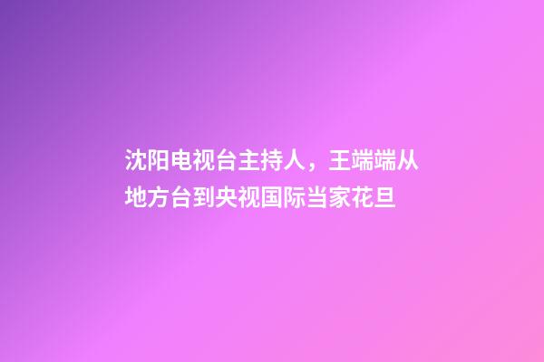 沈阳电视台主持人，王端端从地方台到央视国际当家花旦-第1张-观点-玄机派