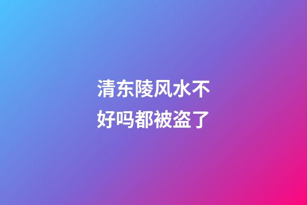 清东陵风水不好吗都被盗了