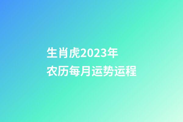 生肖虎2023年农历每月运势运程