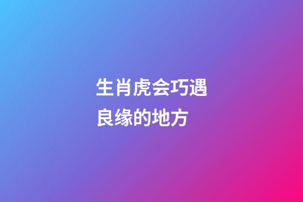 生肖虎会巧遇良缘的地方