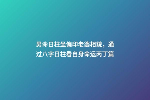 男命日柱坐偏印老婆相貌，通过八字日柱看自身命运丙丁篇-第1张-观点-玄机派