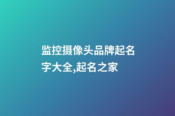 监控摄像头品牌起名字大全,起名之家-第1张-商标起名-玄机派