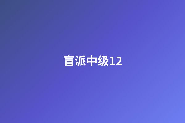 盲派中级12