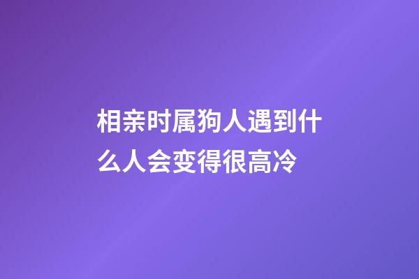 相亲时属狗人遇到什么人会变得很高冷