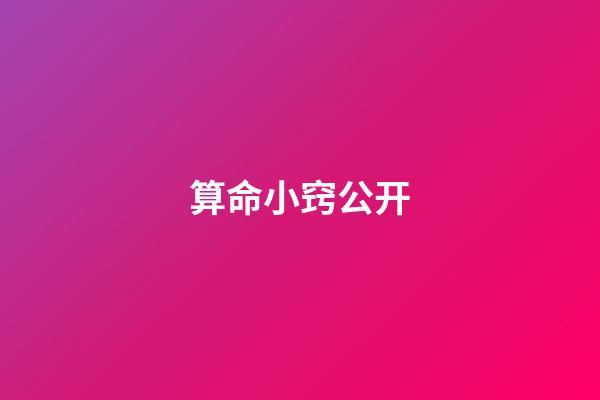 算命小窍公开