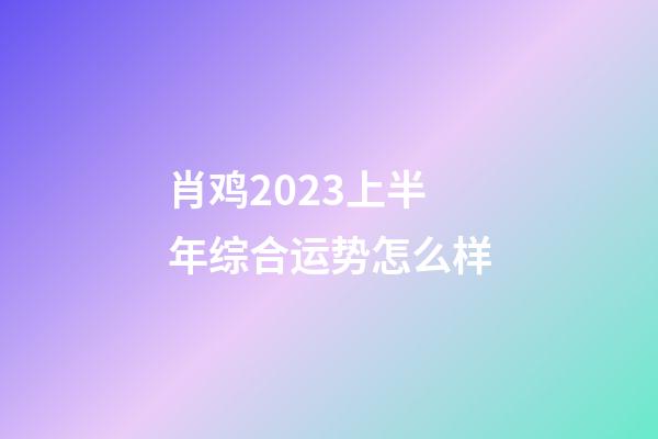 肖鸡2023上半年综合运势怎么样