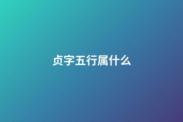 贞字五行属什么