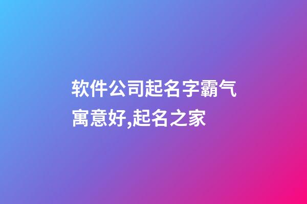 软件公司起名字霸气寓意好,起名之家-第1张-公司起名-玄机派