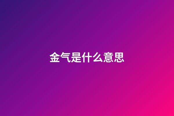 金气是什么意思