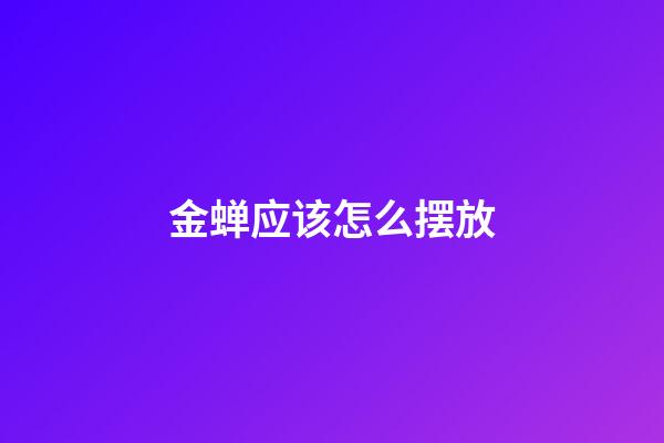 金蝉应该怎么摆放