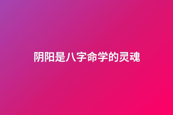 阴阳是八字命学的灵魂