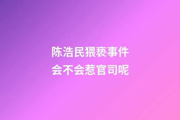 陈浩民猥亵事件会不会惹官司呢