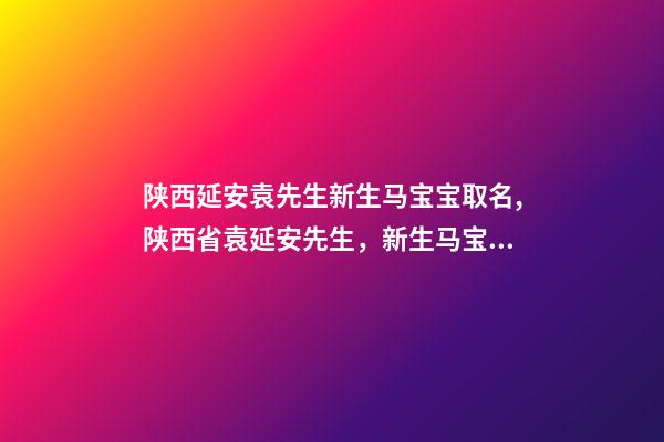 陕西延安袁先生新生马宝宝取名,陕西省袁延安先生，新生马宝宝姓名-第1张-公司起名-玄机派