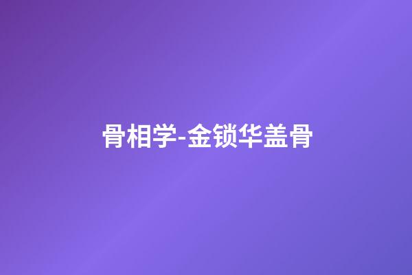 骨相学-金锁华盖骨