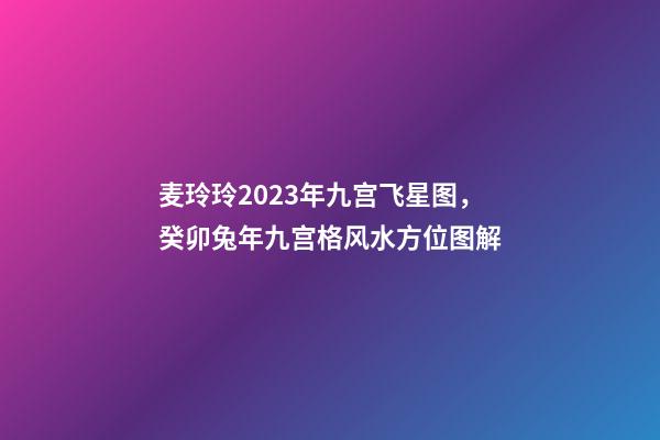 麦玲玲2023年九宫飞星图，癸卯兔年九宫格风水方位图解